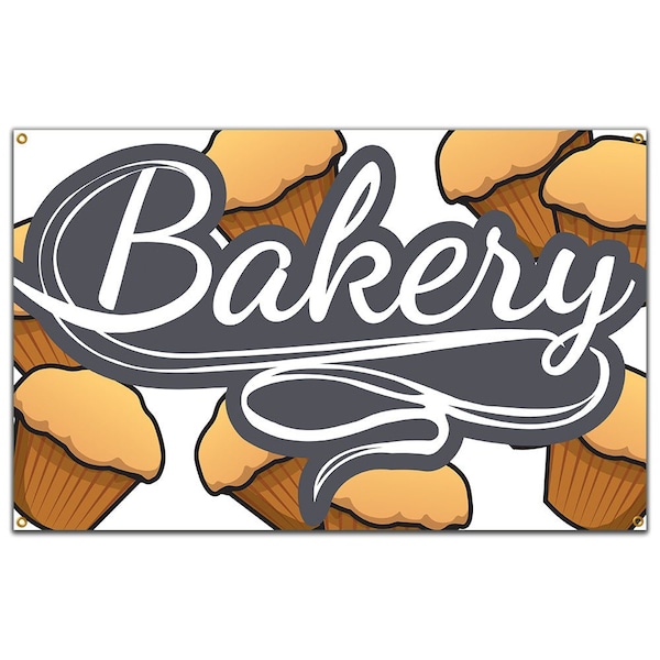 Bakery Banner Heavy Duty 13 Oz Vinyl with Grommets Single Sided